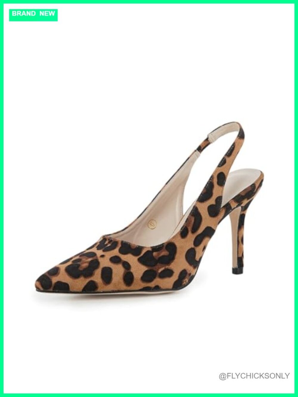 Womens Slingback High Heels Pointed Toe Slip On Dress Shoes